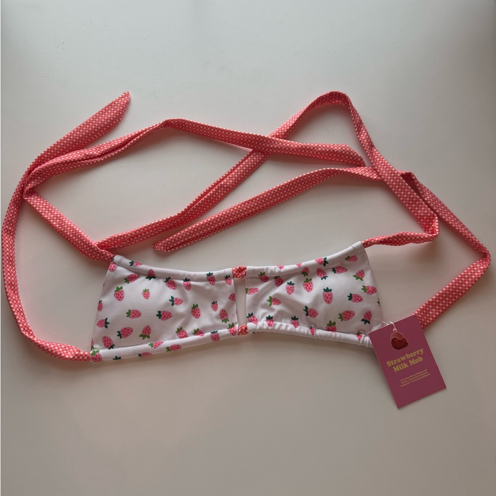 STRAWBERRY MILK MOB Strawbaby Bikini Bandeau Top - Picture 2 of 9